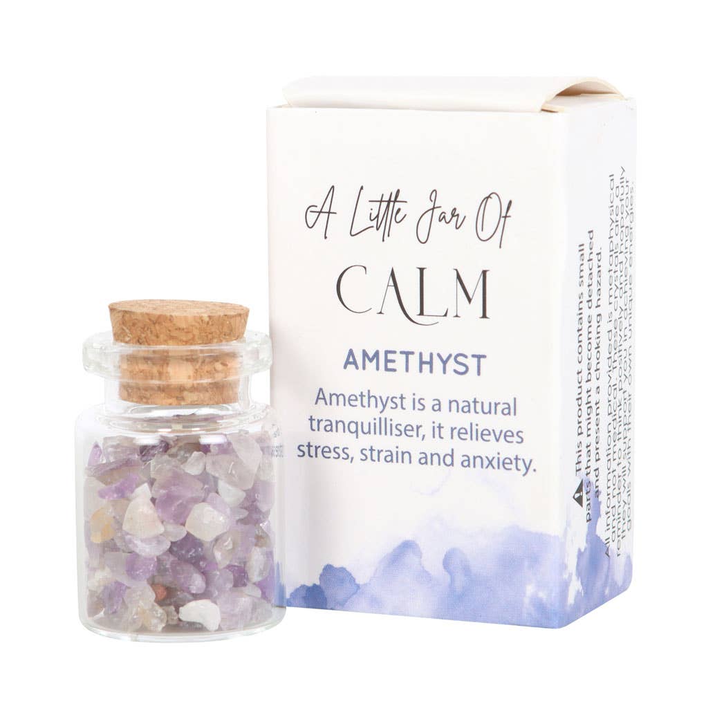 Jar of Calm ~ Amethyst Crystal in a Matchbox
