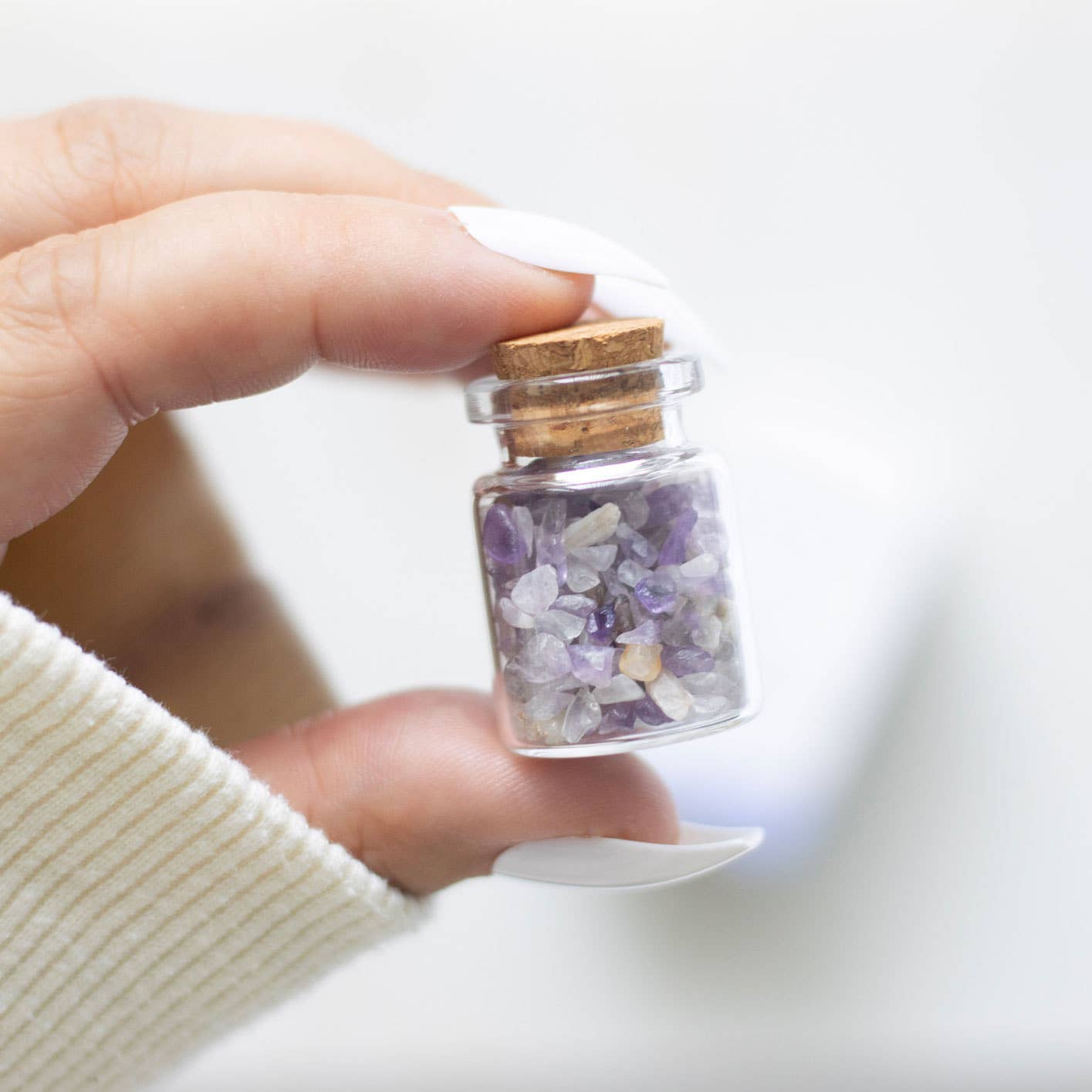 Jar of Calm ~ Amethyst Crystal in a Matchbox