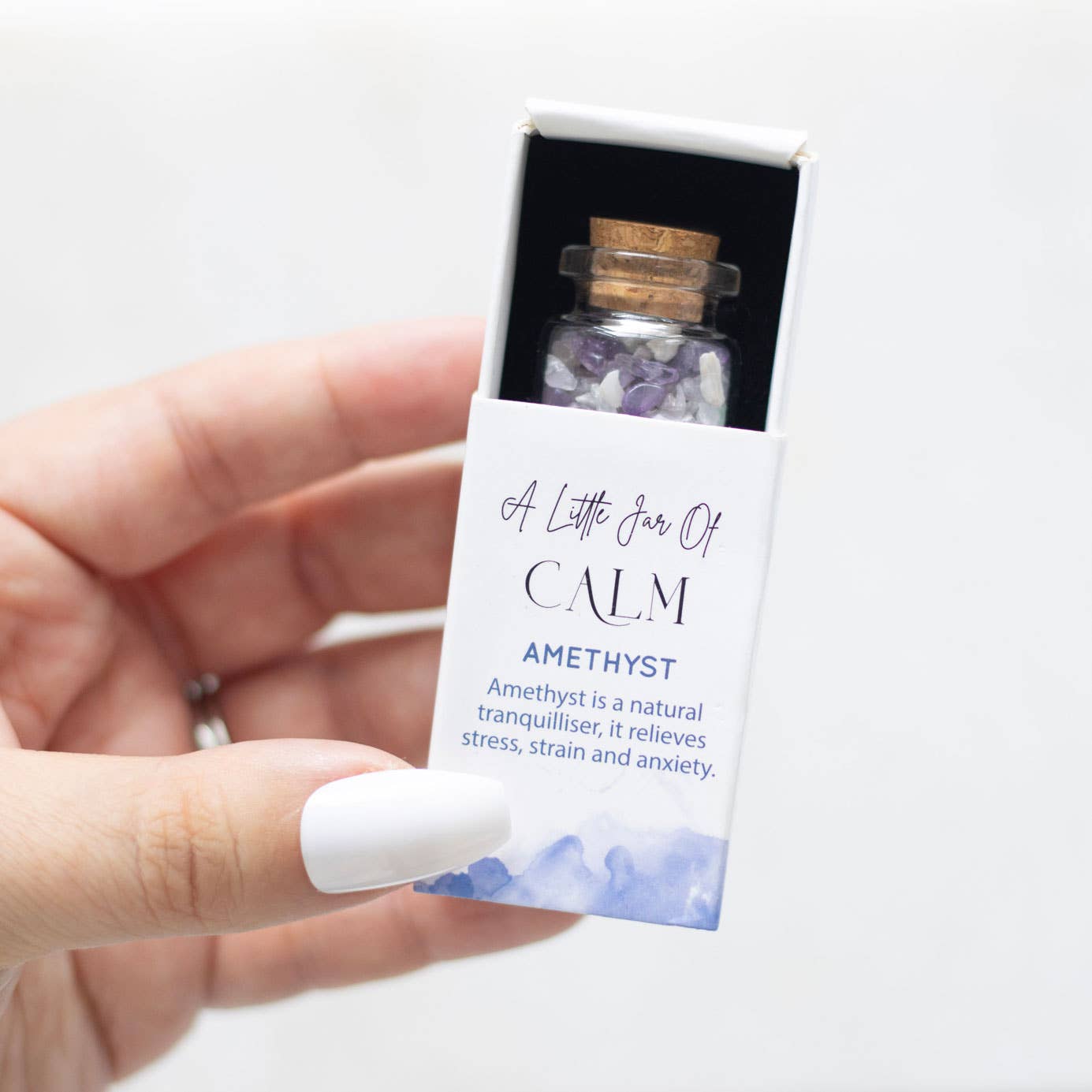 Jar of Calm ~ Amethyst Crystal in a Matchbox