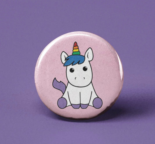 Unicorn~Button Badge