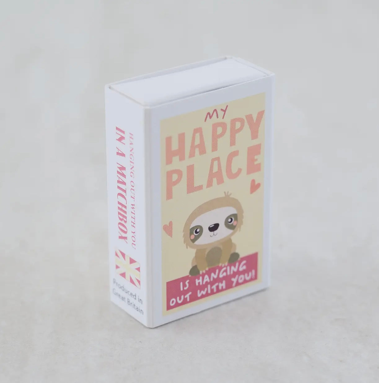 My Happy Place ~ Wool Felt Sloth in A Matchbox