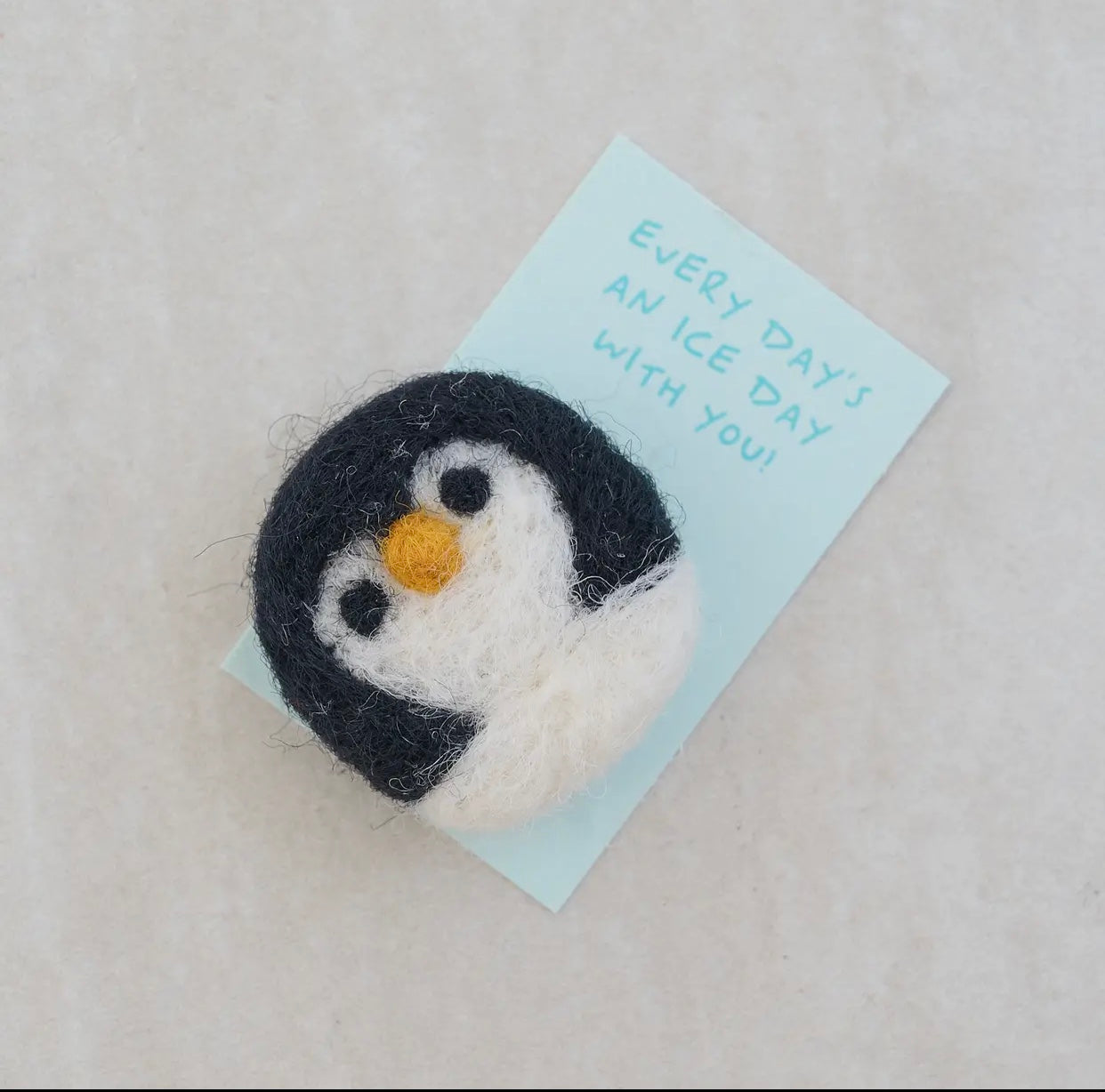 Flippin' Fantastic Friend ~ Wool Felt Penguin in A Matchbox