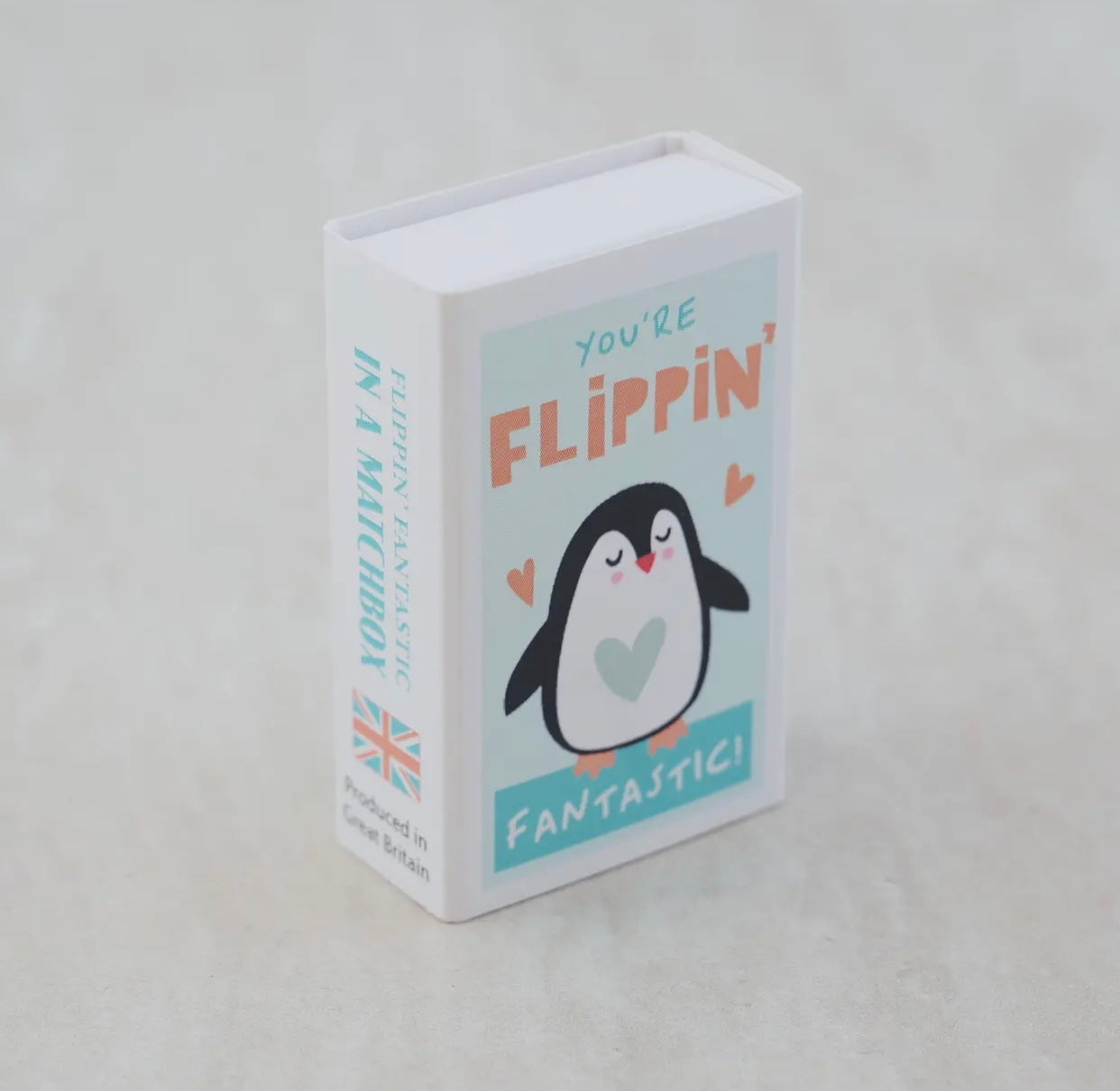 Flippin' Fantastic Friend ~ Wool Felt Penguin in A Matchbox