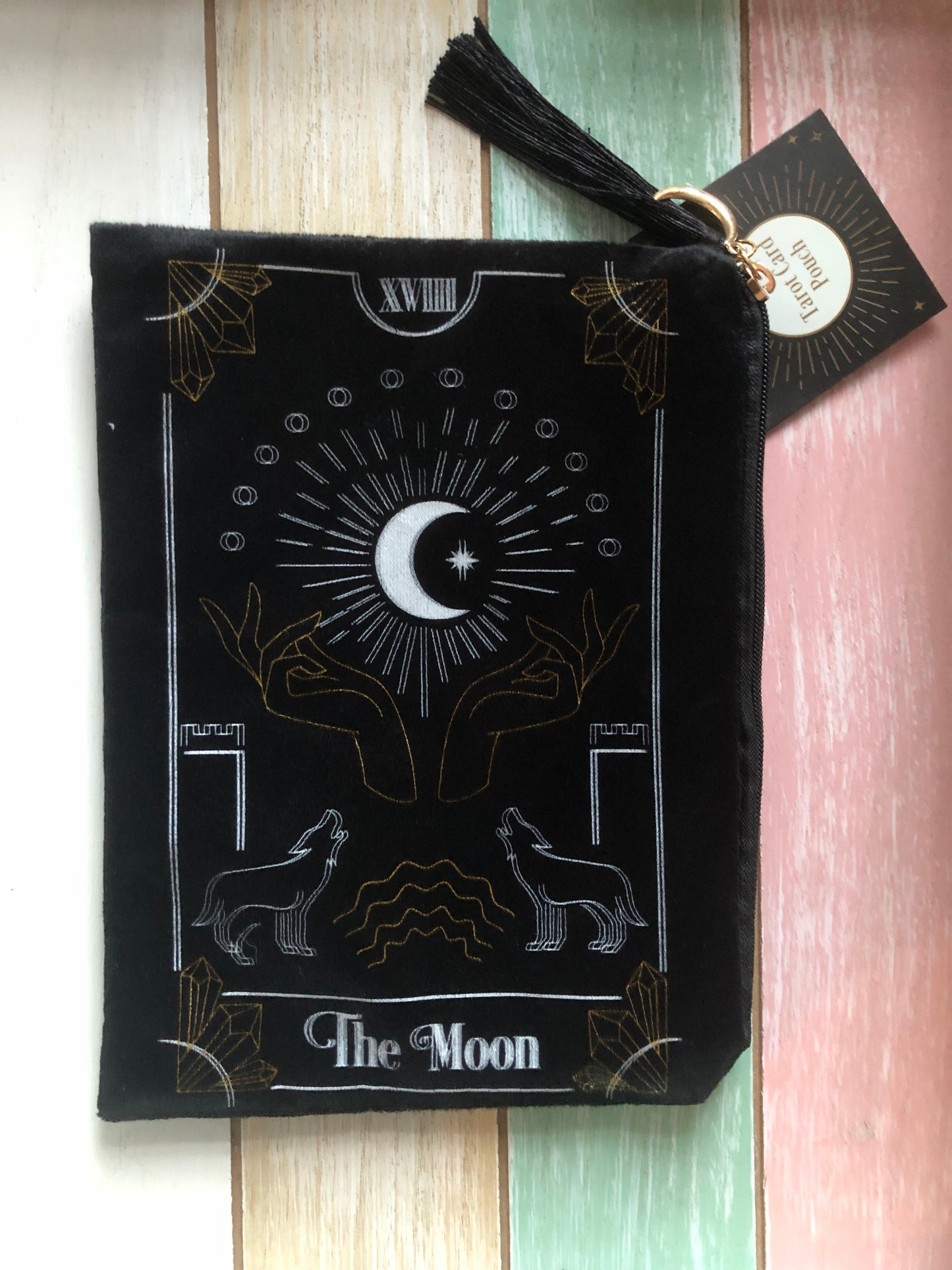 The Moon Tarot Card Zippered Bag