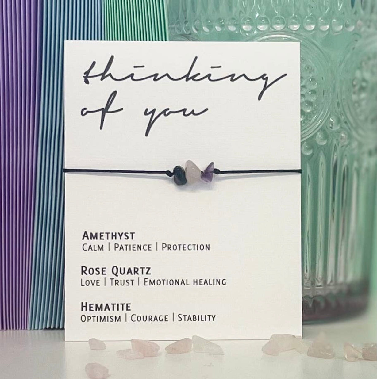 Adjustable Crystal Bracelet ~ Thinking of You